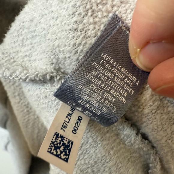 Aerie Ruffle Crewneck Long Sleeve Sweatshirt Crew Neck Gray Medium - Picture 5 of 6